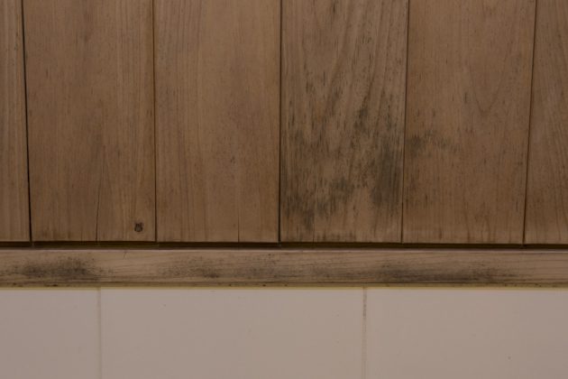ウッドリカバリーでお風呂のヒノキ（檜・桧）板のカビ取り･漂白