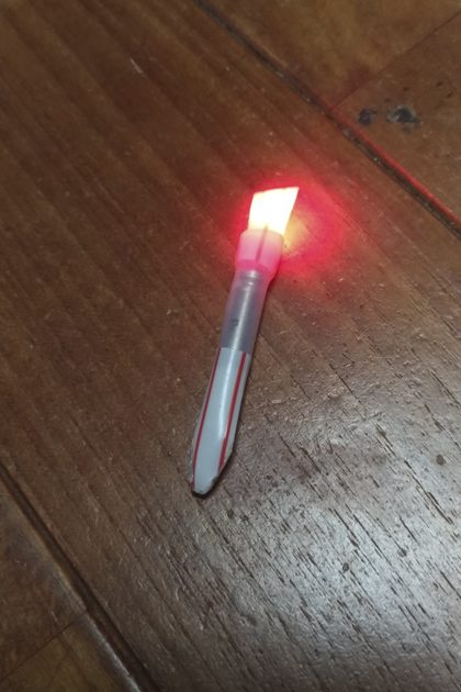 釣り用電気ウキの格安LEDトップを試作