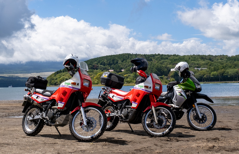 平野の浜の天涯とKLR650