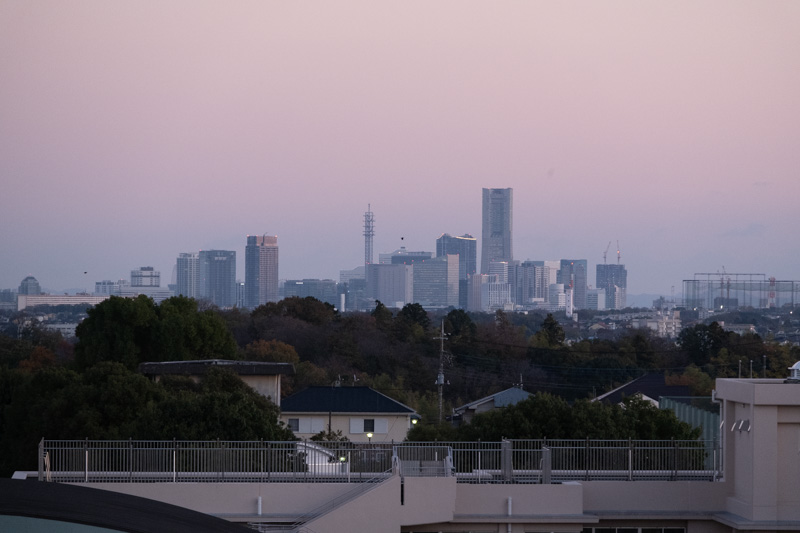 川和富士公園から見た横浜