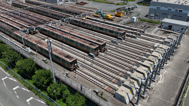 横浜地下鉄グリーンライン 川和車両基地