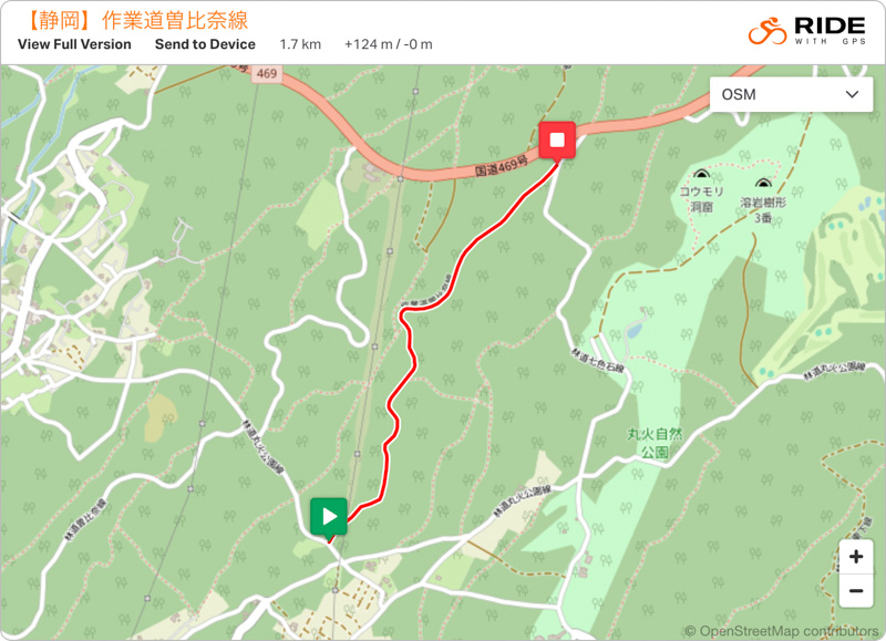 静岡・作業道 曽比奈線の地図