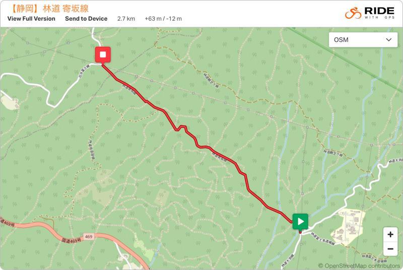 静岡・林道 寄坂線の地図